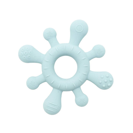 TEETHING PAD WITH SILICONE TEXTURES: Blue