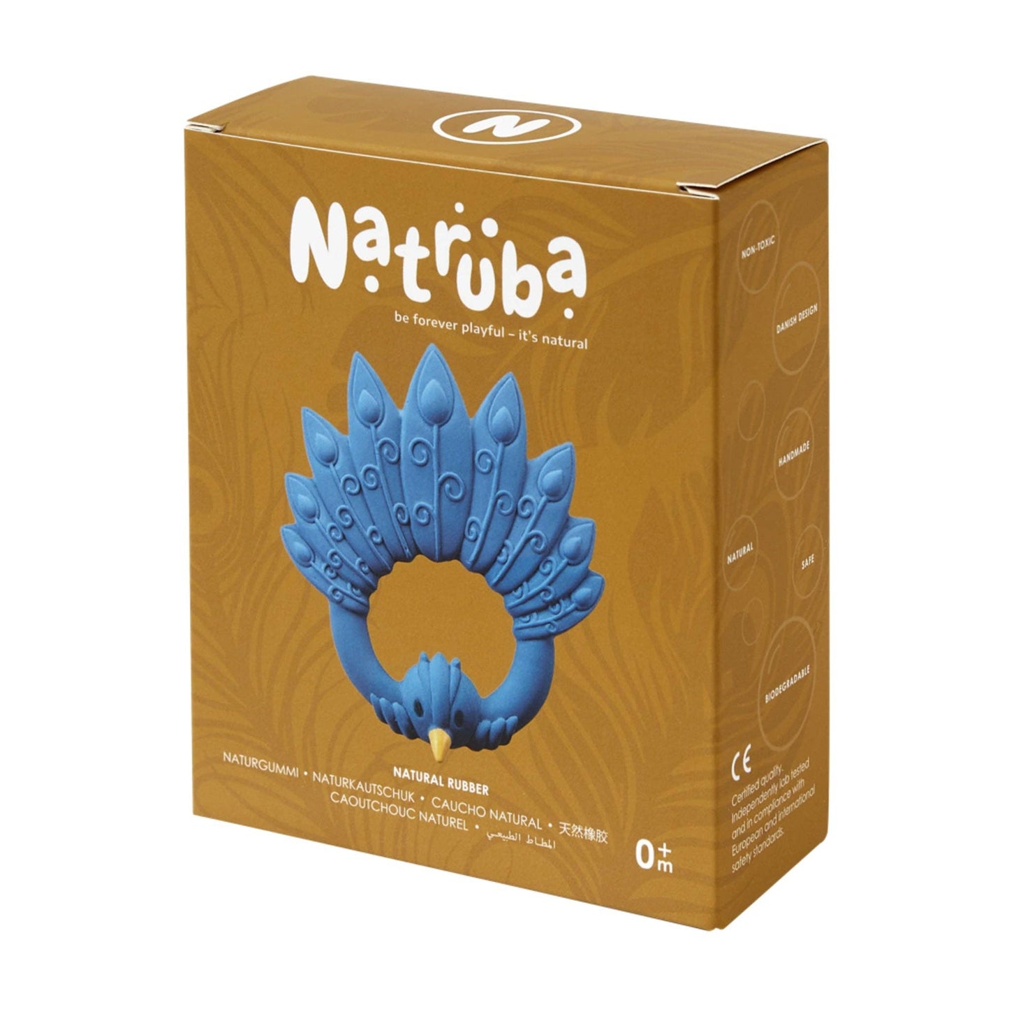 Natural rubber Teether Peacock