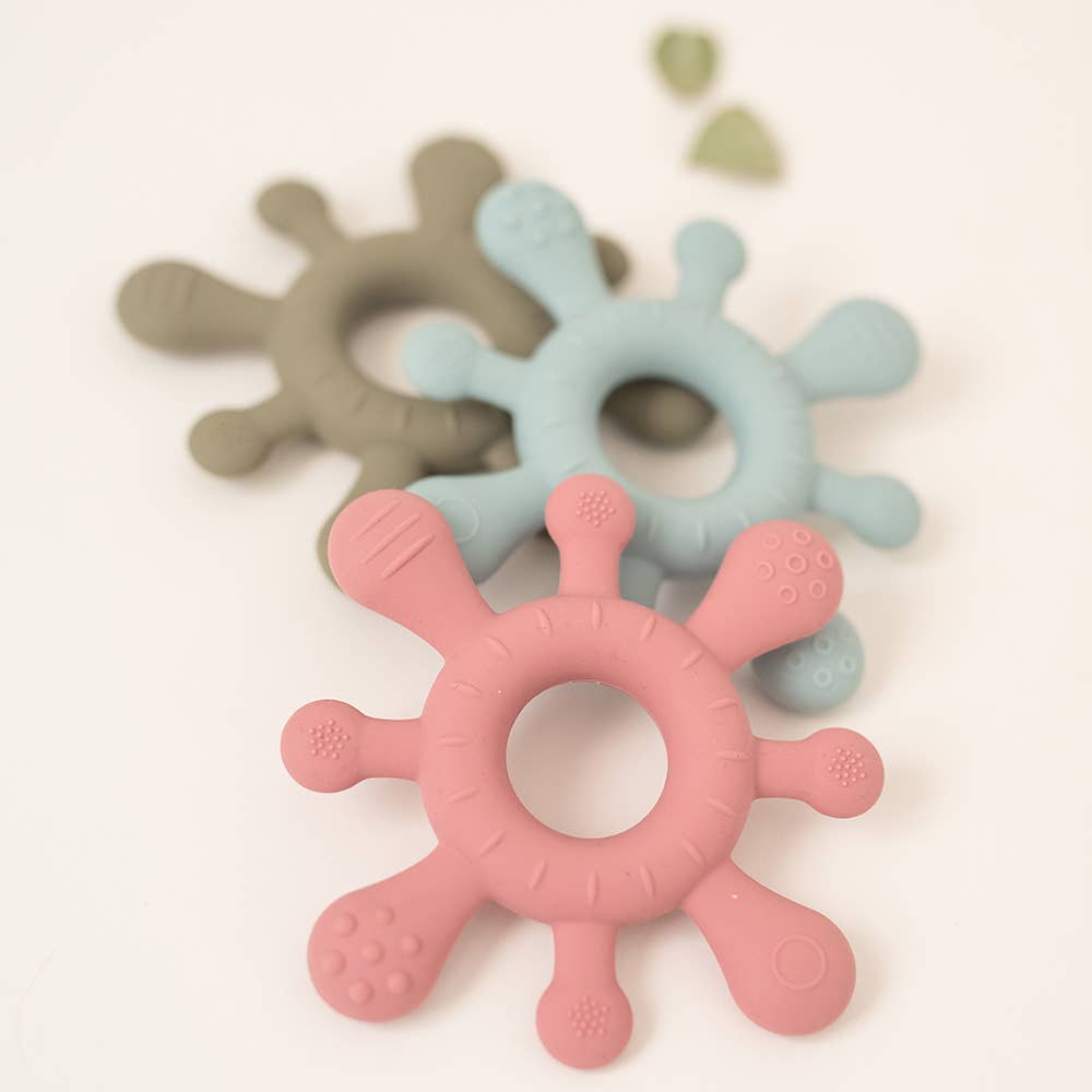 TEETHING PAD WITH SILICONE TEXTURES: Pink