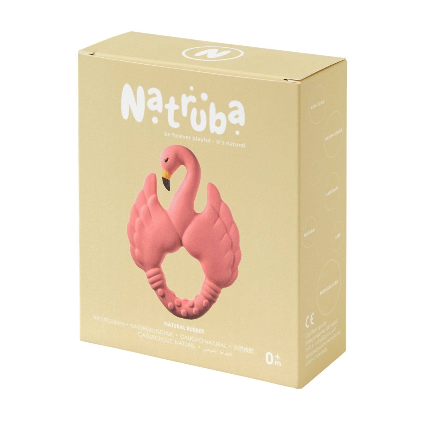 Natural rubber Teether Flamingo