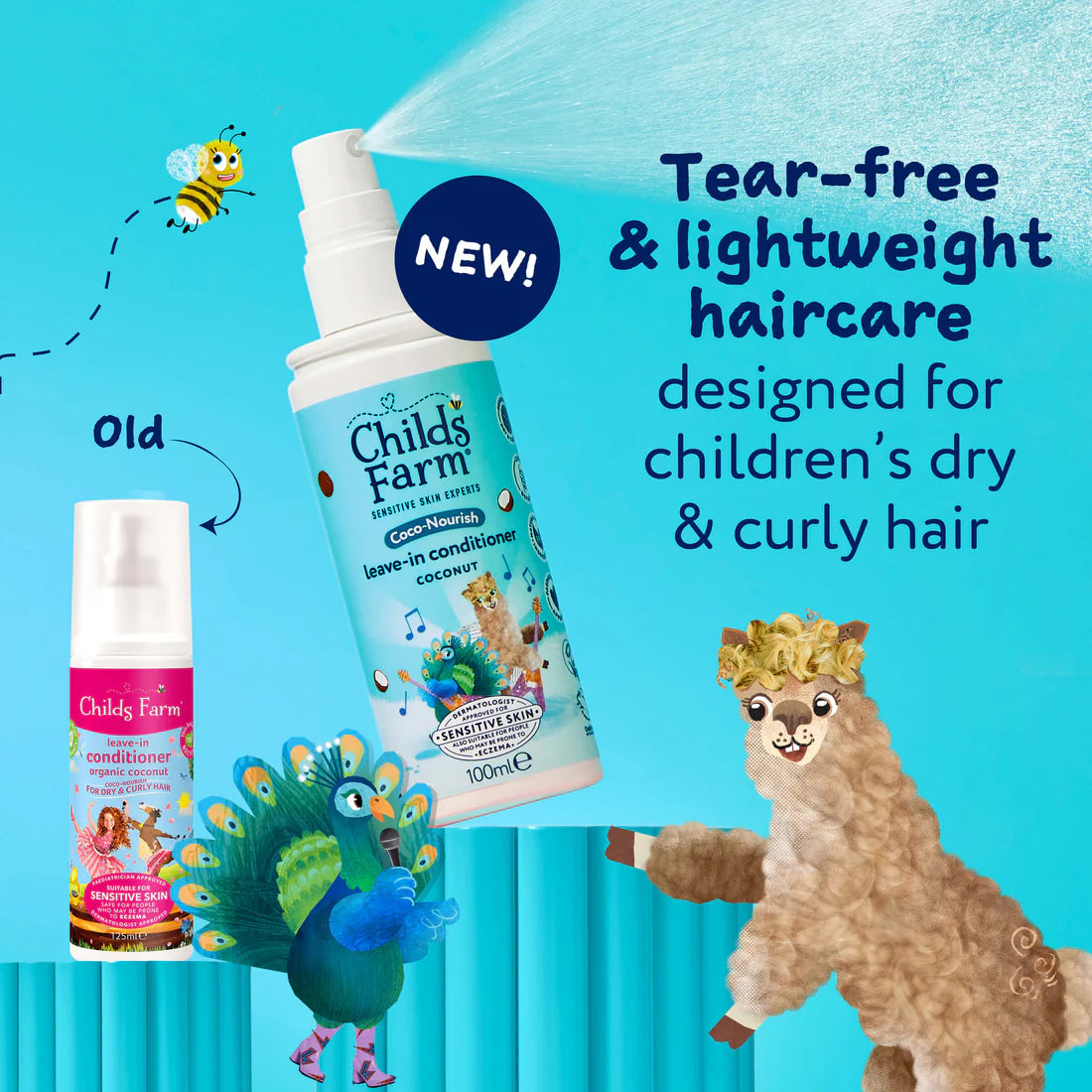 Childs Farm Coco Nourish leave in conditioner hair spray coconut