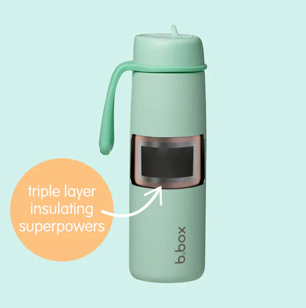 b.box 690mL Insulated Flip Top Bottle - spearmint