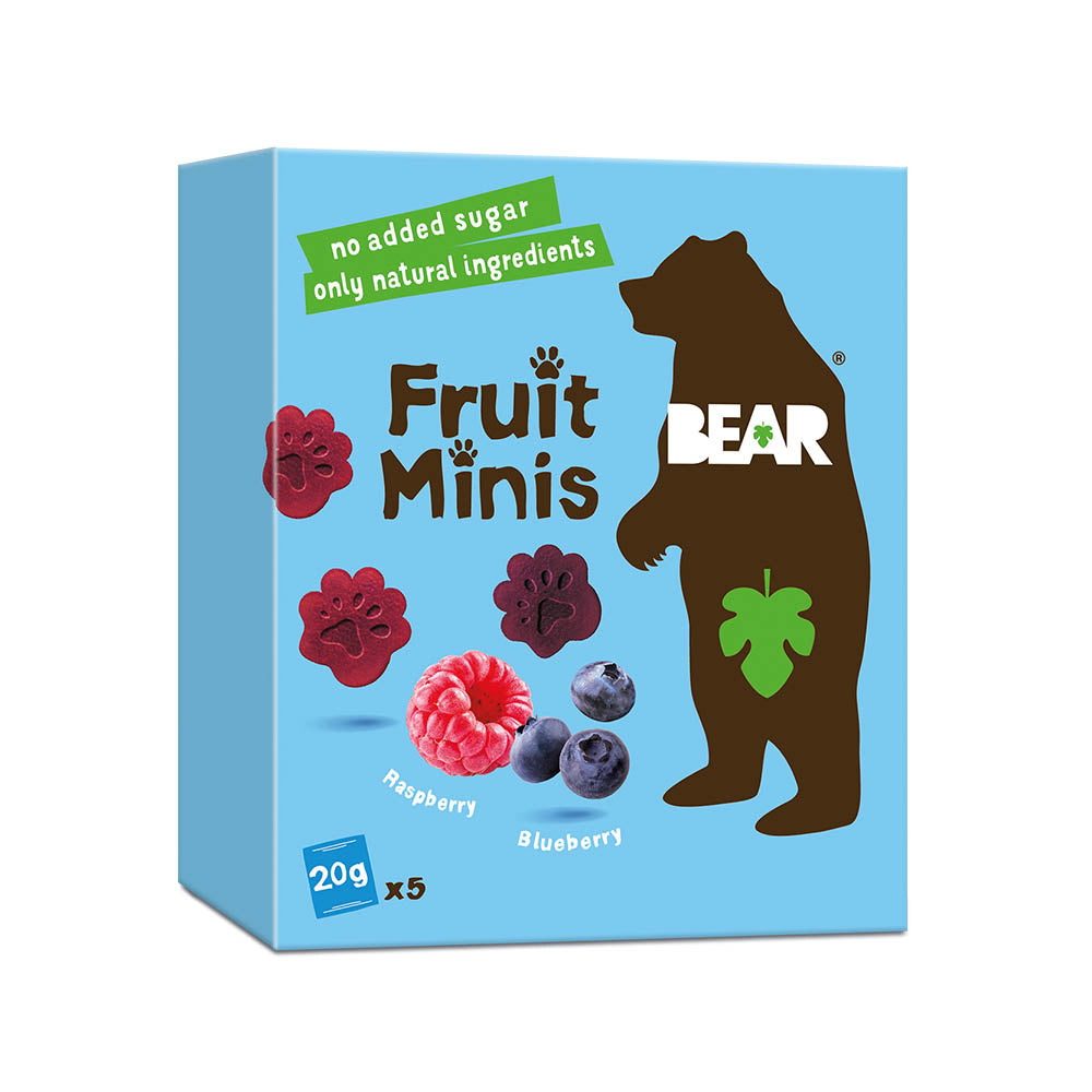 Bear Fruit Minis Raspberry & Blueberry Multipack 5x20g