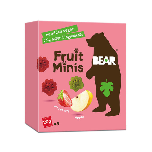 Bear Fruit Minis Strawberry & Apple Multipack 5x20g