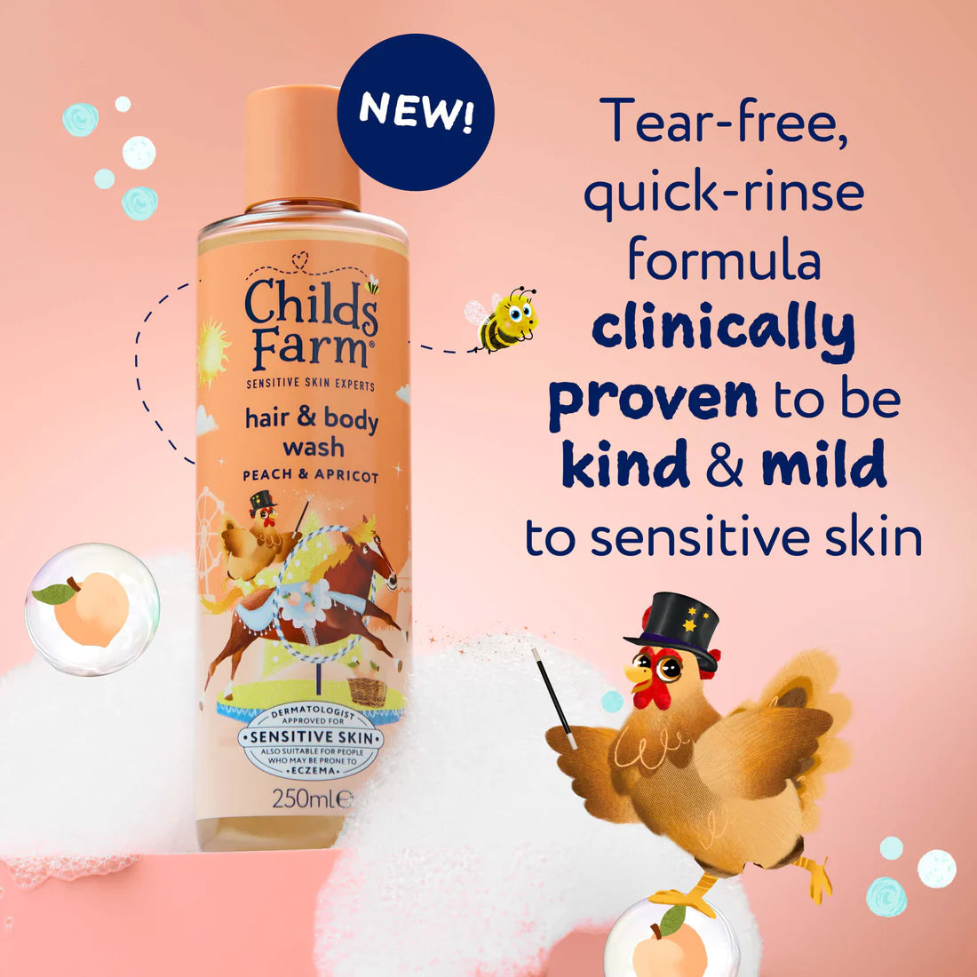 Childs Farm Hair & Body Wash Peach & Apricot