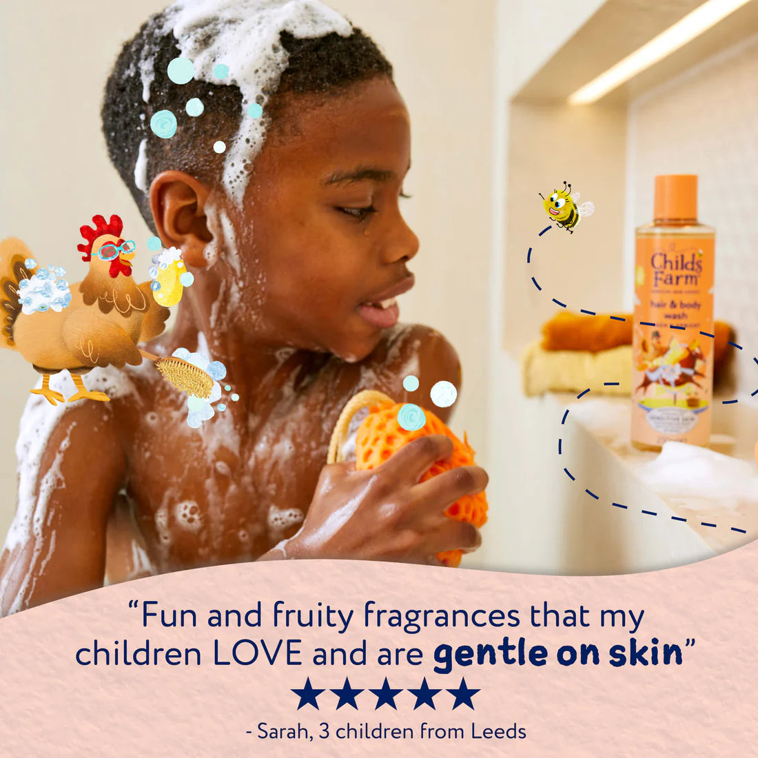 Childs Farm Hair & Body Wash Peach & Apricot