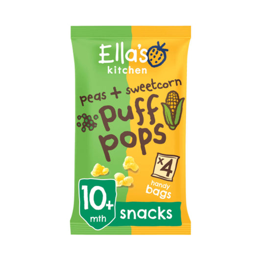 Ella’s Kitchen Peas and Sweetcorn Puff Pops Multipack 4x9g