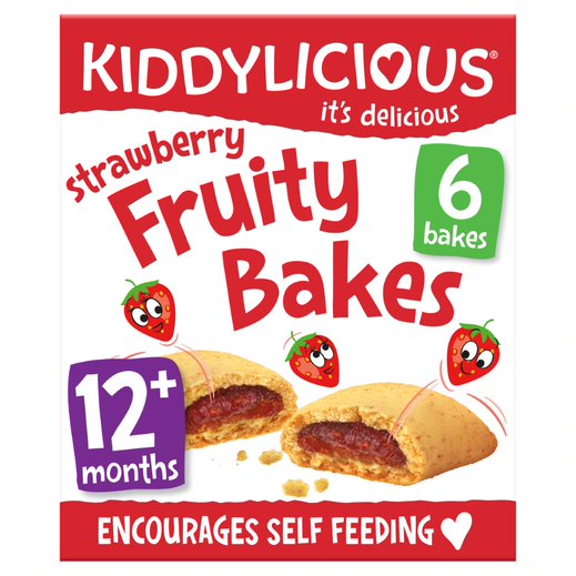 Kiddylicious Fruity Bakes Strawberry Multipack 6x22g