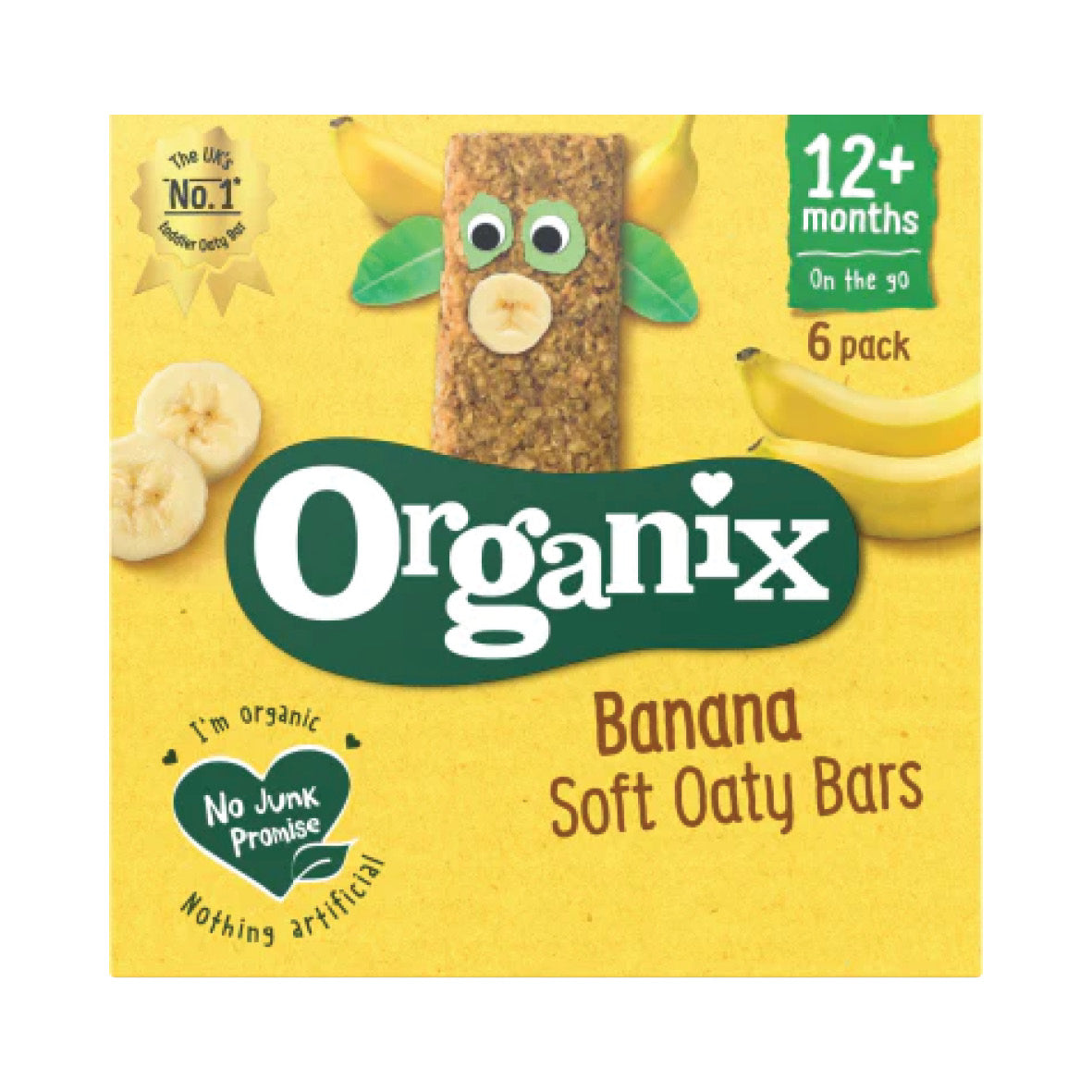 Organix Soft Oaty Bars Banana 6x30g