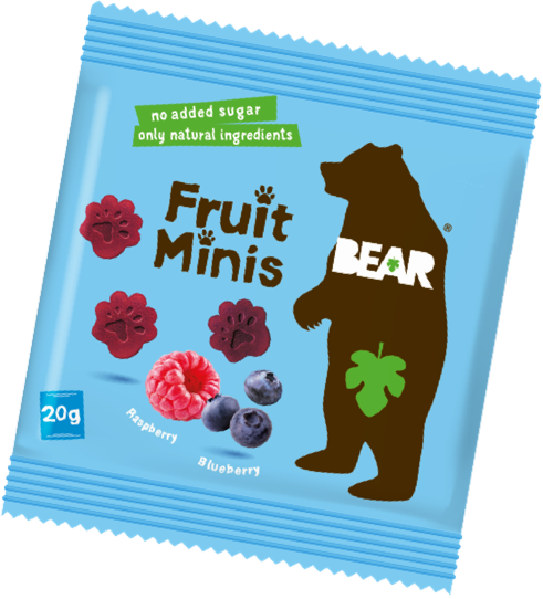 Bear Raspberry & Blueberry Fruit Minis 20g