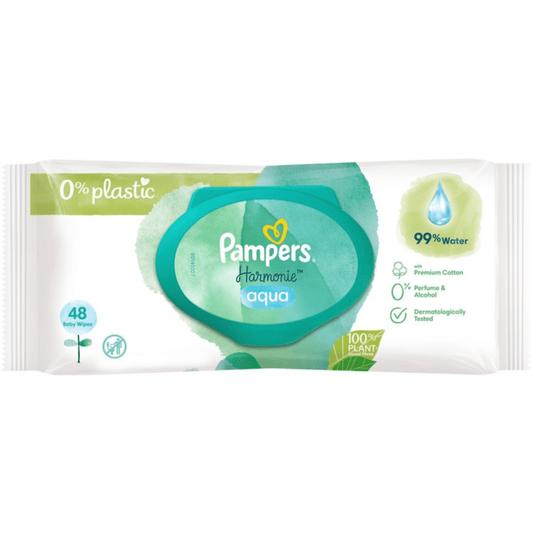 Pampers Wipes Harmone Aqua X48 with lid