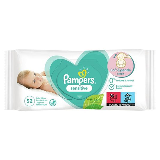 Pampers Wipes Sensitive X52pcs