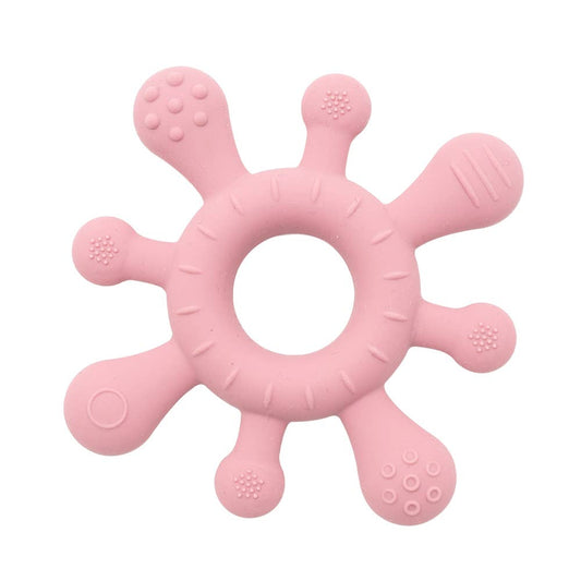 TEETHING PAD WITH SILICONE TEXTURES: Pink