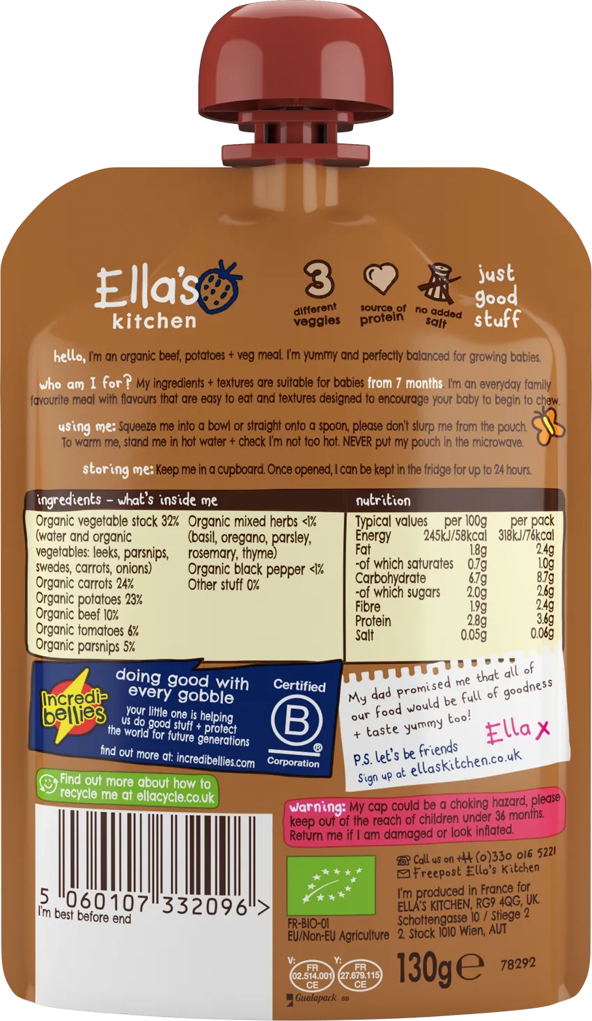 Ella's Kitchen Beef Stew with Spuds