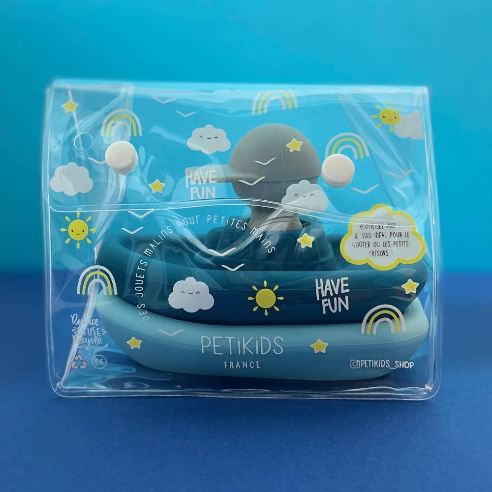 Bath awakening toy - Set of 2 boats and 1 captain: Green