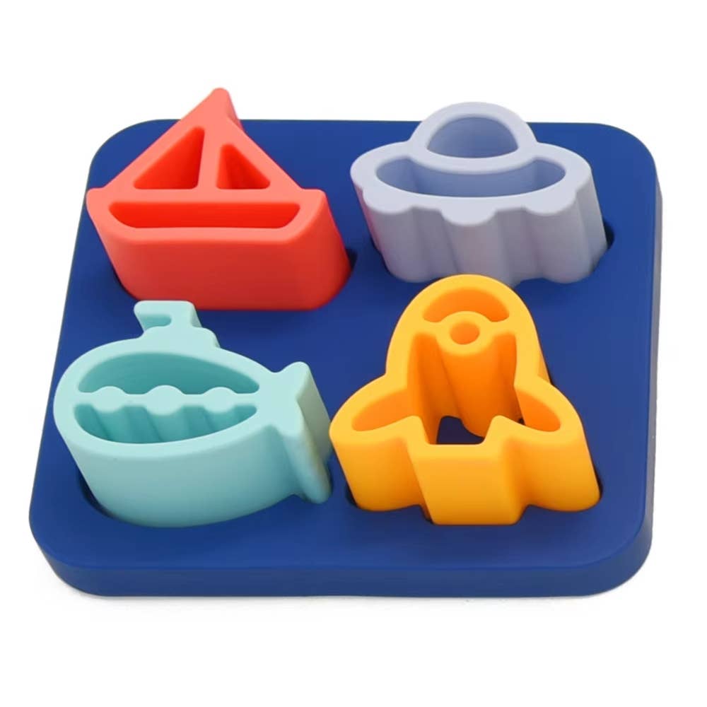Silicone sensory toys - Vehicle puzzle