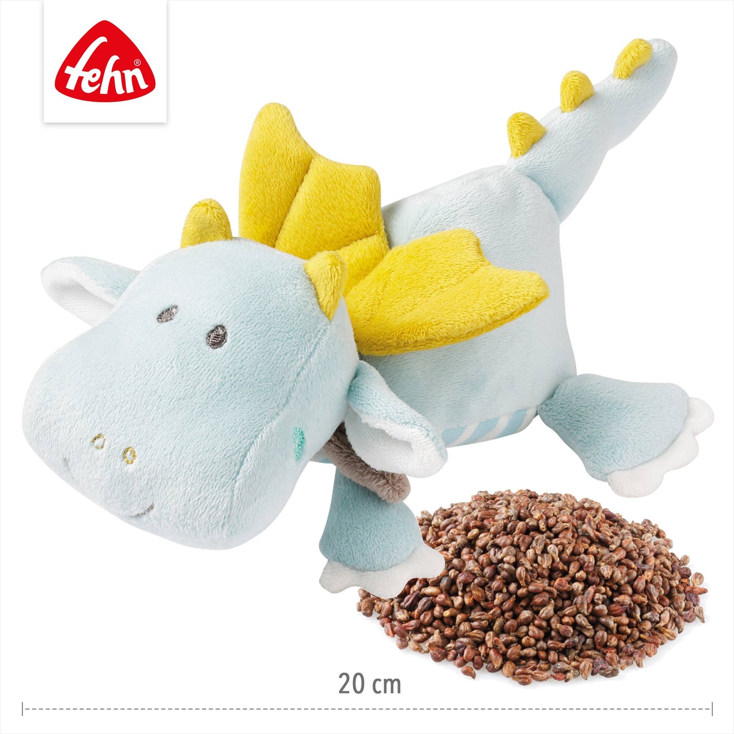 Warming animal dragon - with removable heat bag