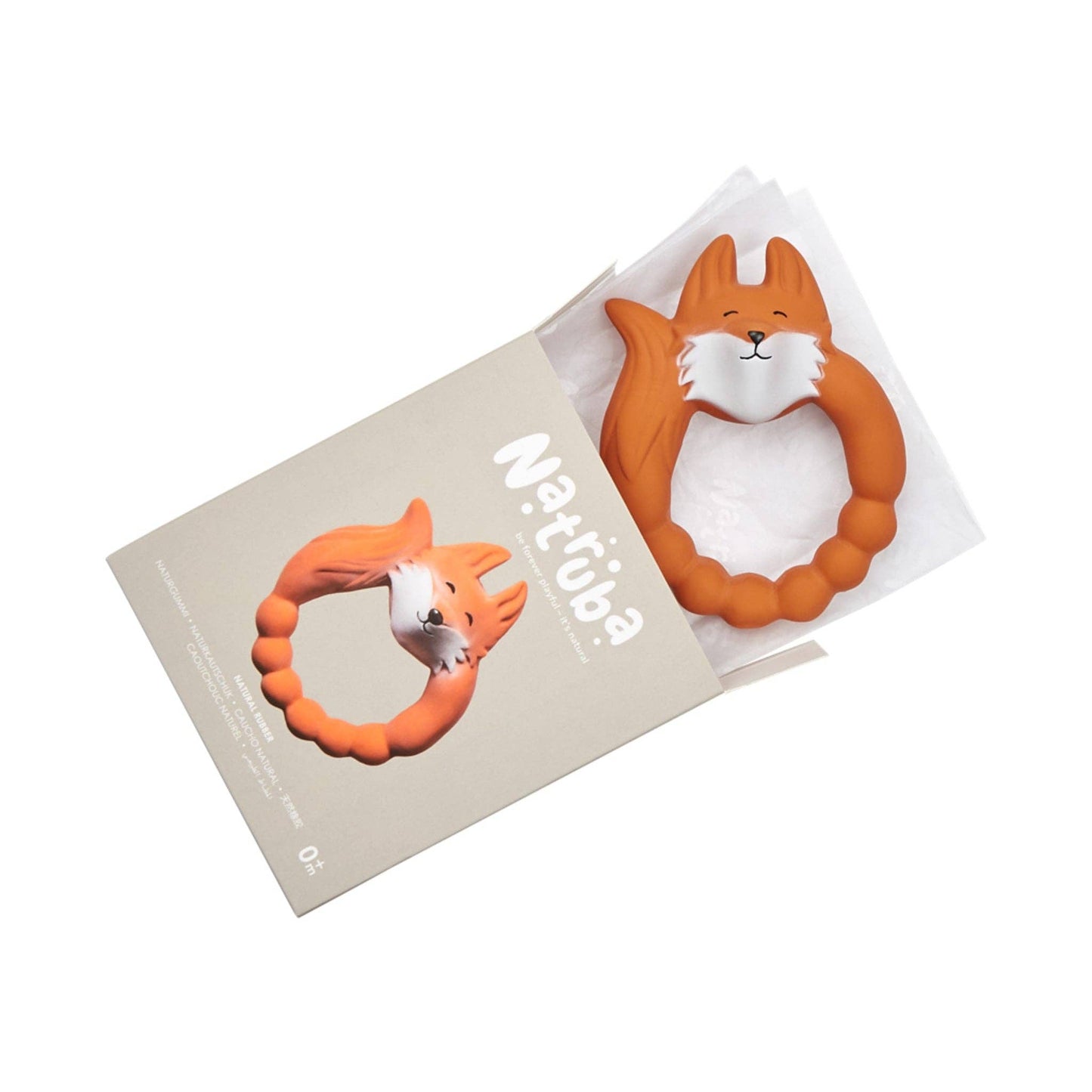 Natural rubber Teether Fox