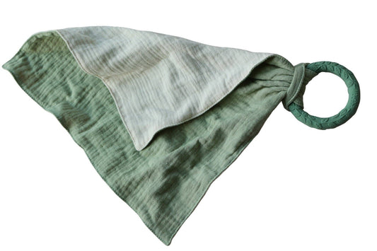 Comforter with teether, green