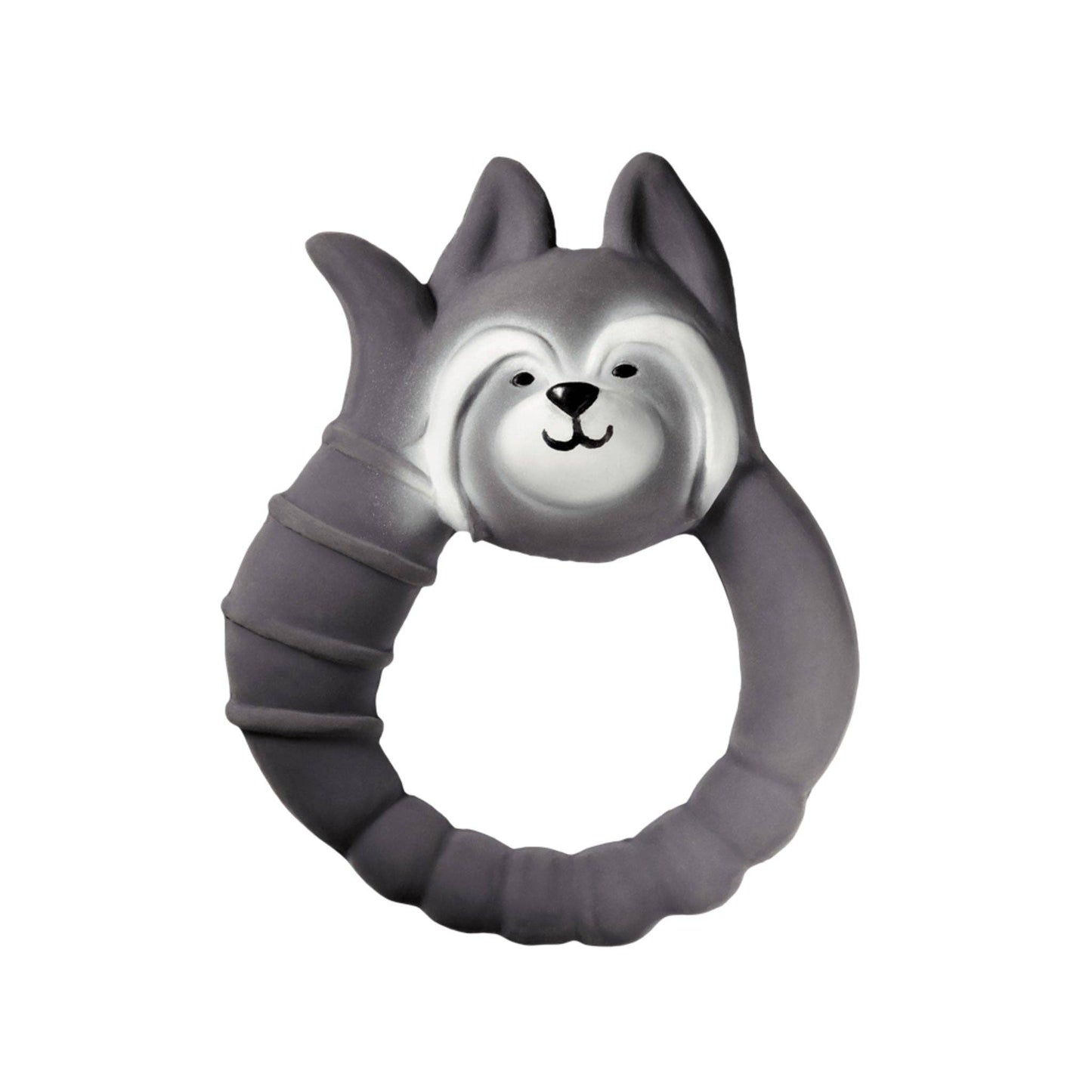 Natural rubber Teether Raccoon - Grey