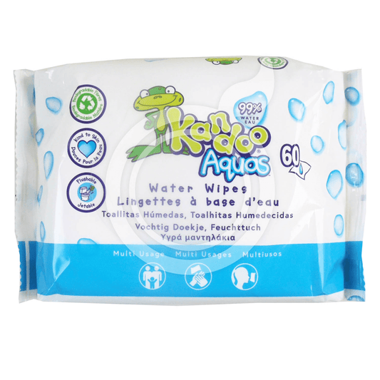 Kandoo Toilet Flushable Wipes Aqua (By 60 wipes)