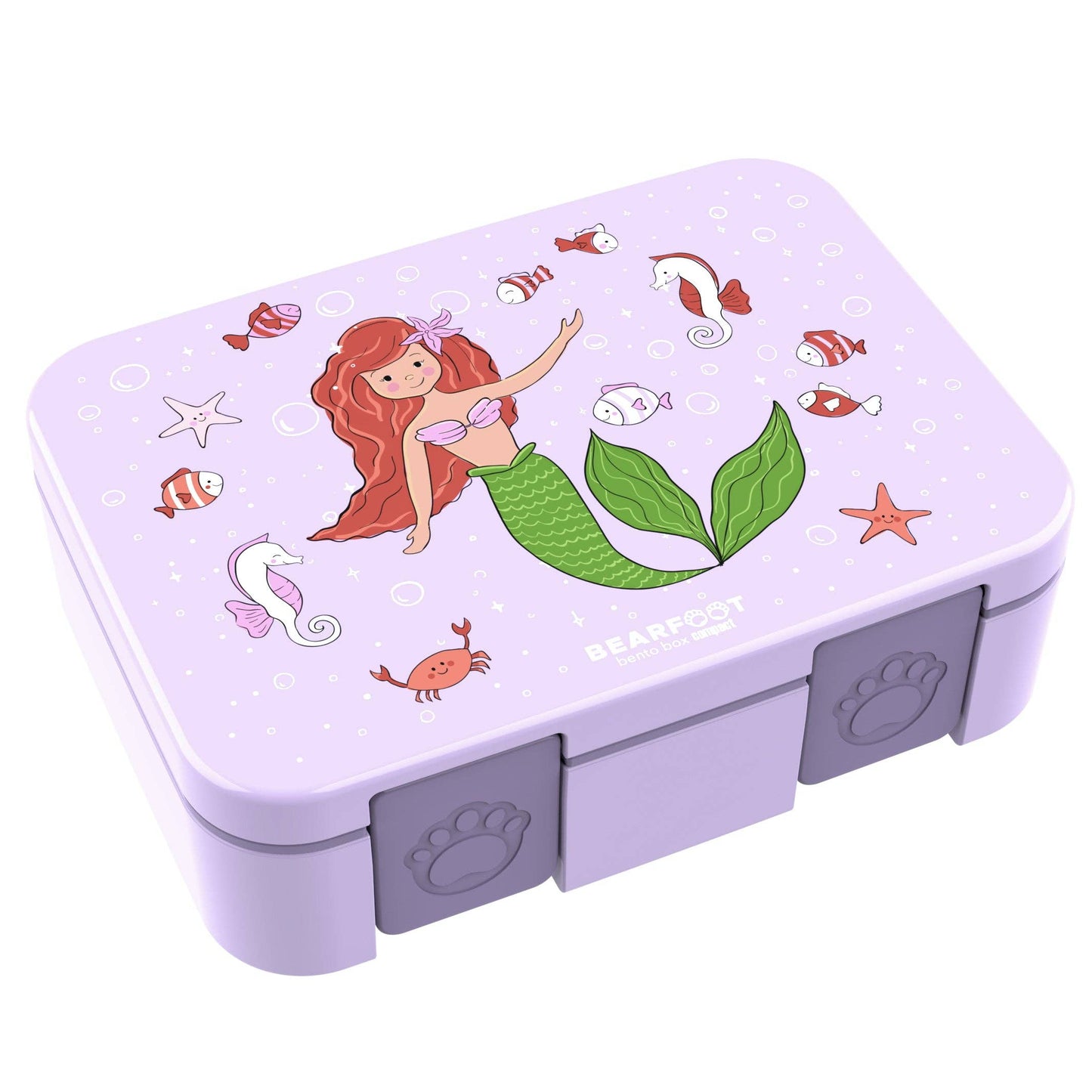 Lunch box with compartments, leak-proof - Mermaid purple: 1,000ml