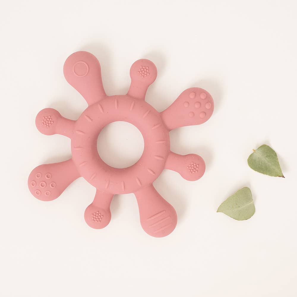 TEETHING PAD WITH SILICONE TEXTURES: Pink