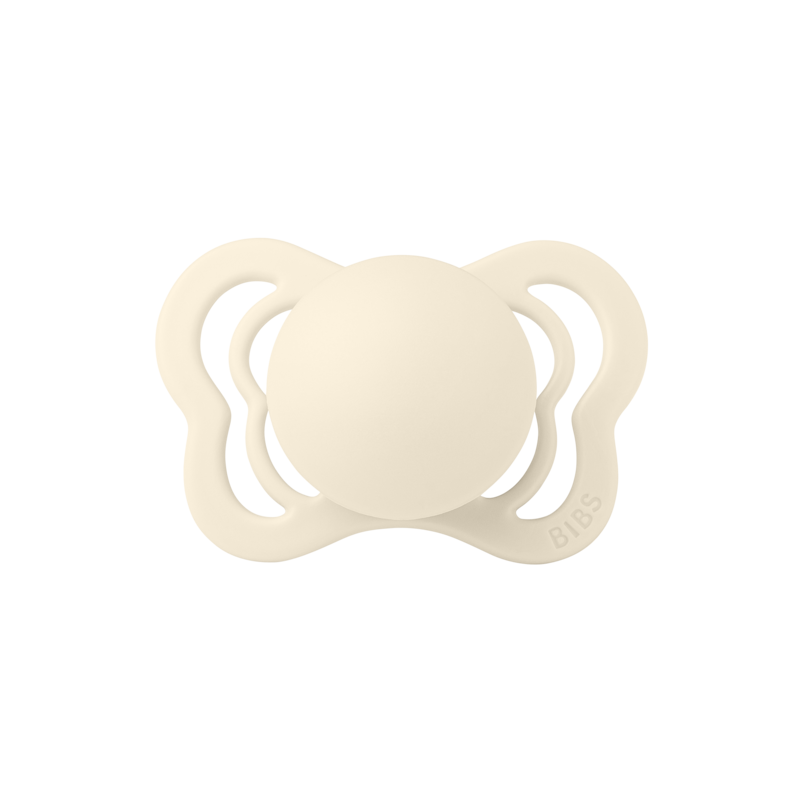 BIBS Pacifier Couture Anatomical Latex - 2 Pack (Colour: Ivory/Blush | Size 1)