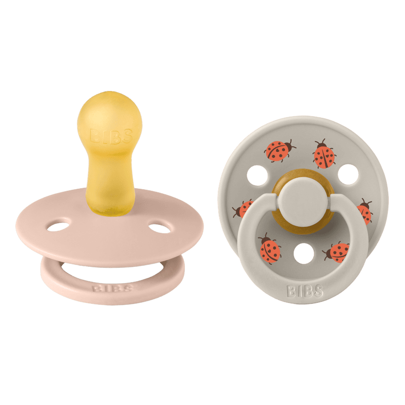 BIBS Pacifier Studio - 2 PACK (Colour: Ladybug Latex & Blush Mix | Size 2)