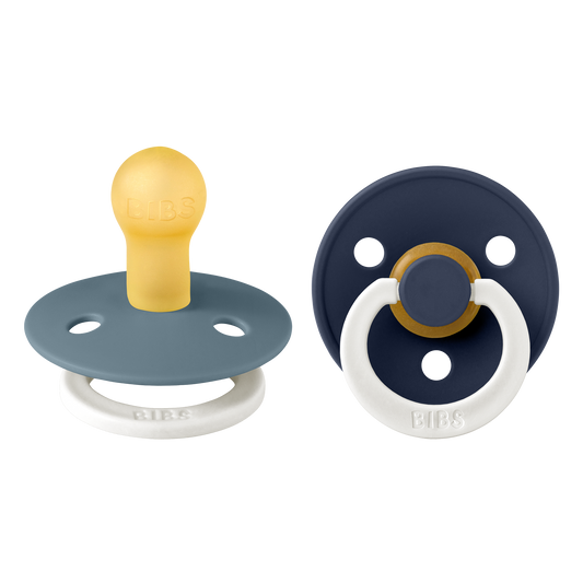 BIBS Pacifier - 2 Pack (Colour: Latex Petrol/Deep Space GLOW | Size 1)