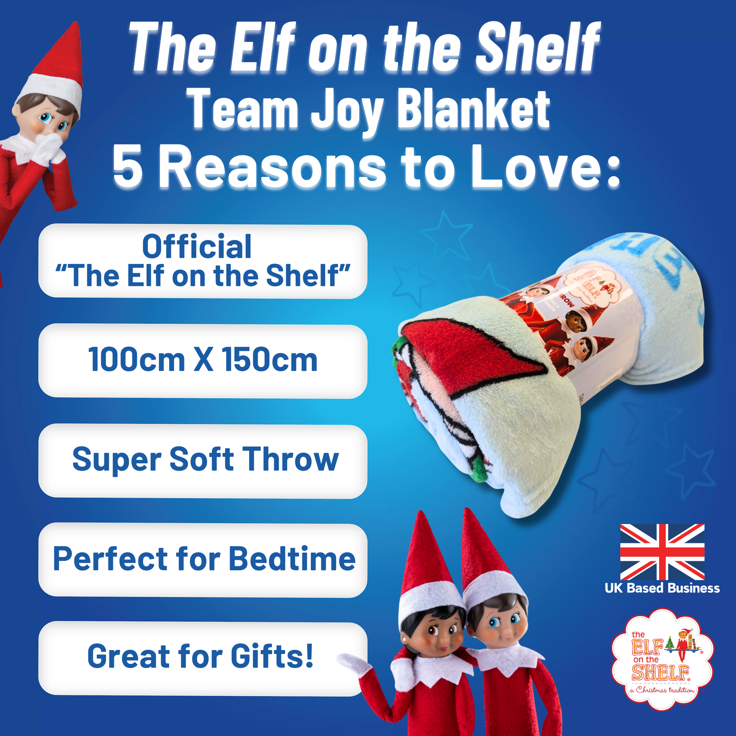 The Elf on The Shelf® "Team Joy" Blanket - Throw Fleece
