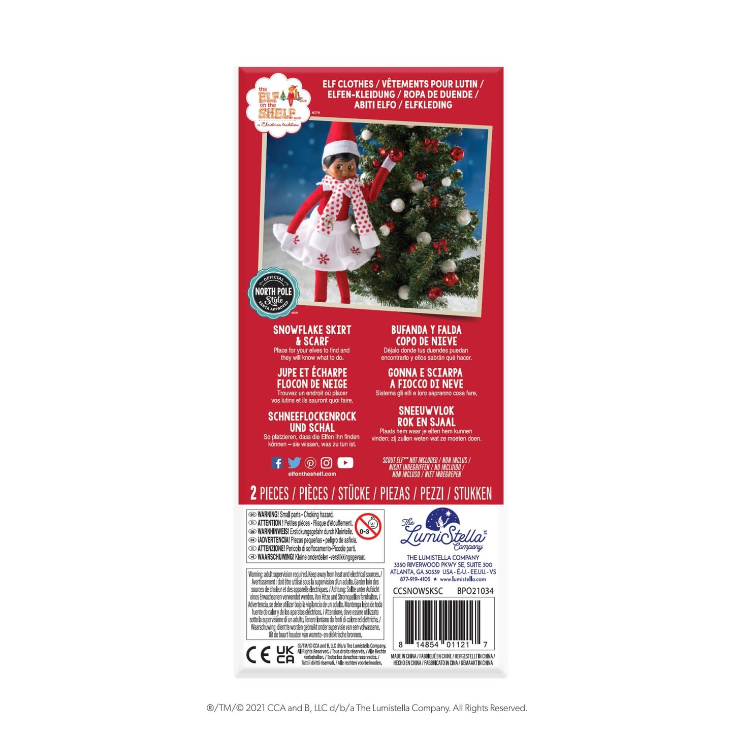 Claus Couture Collection® Snowflake Skirt & Scarf