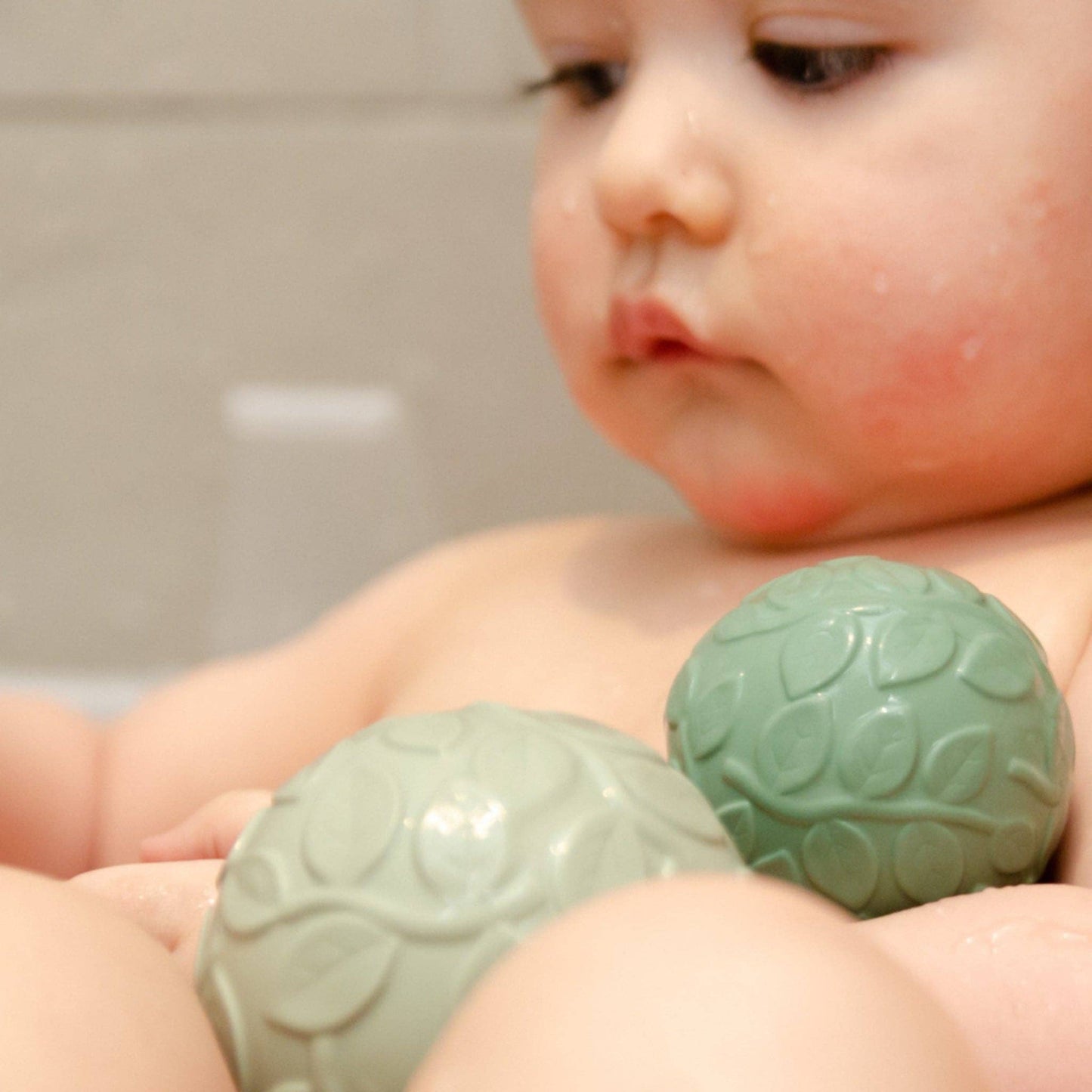 Natural rubber Sensory Ball Set Leaf - Green