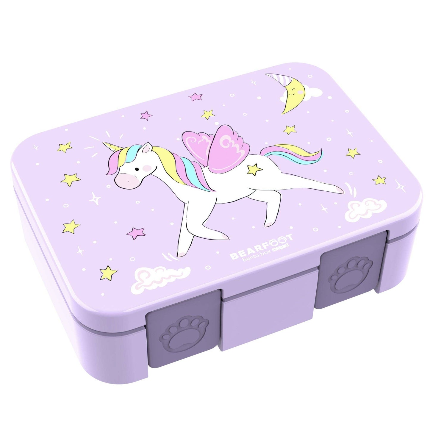 Lunchbox with compartments, lightweight & leak-proof - Unicorn purple: 1,000ml