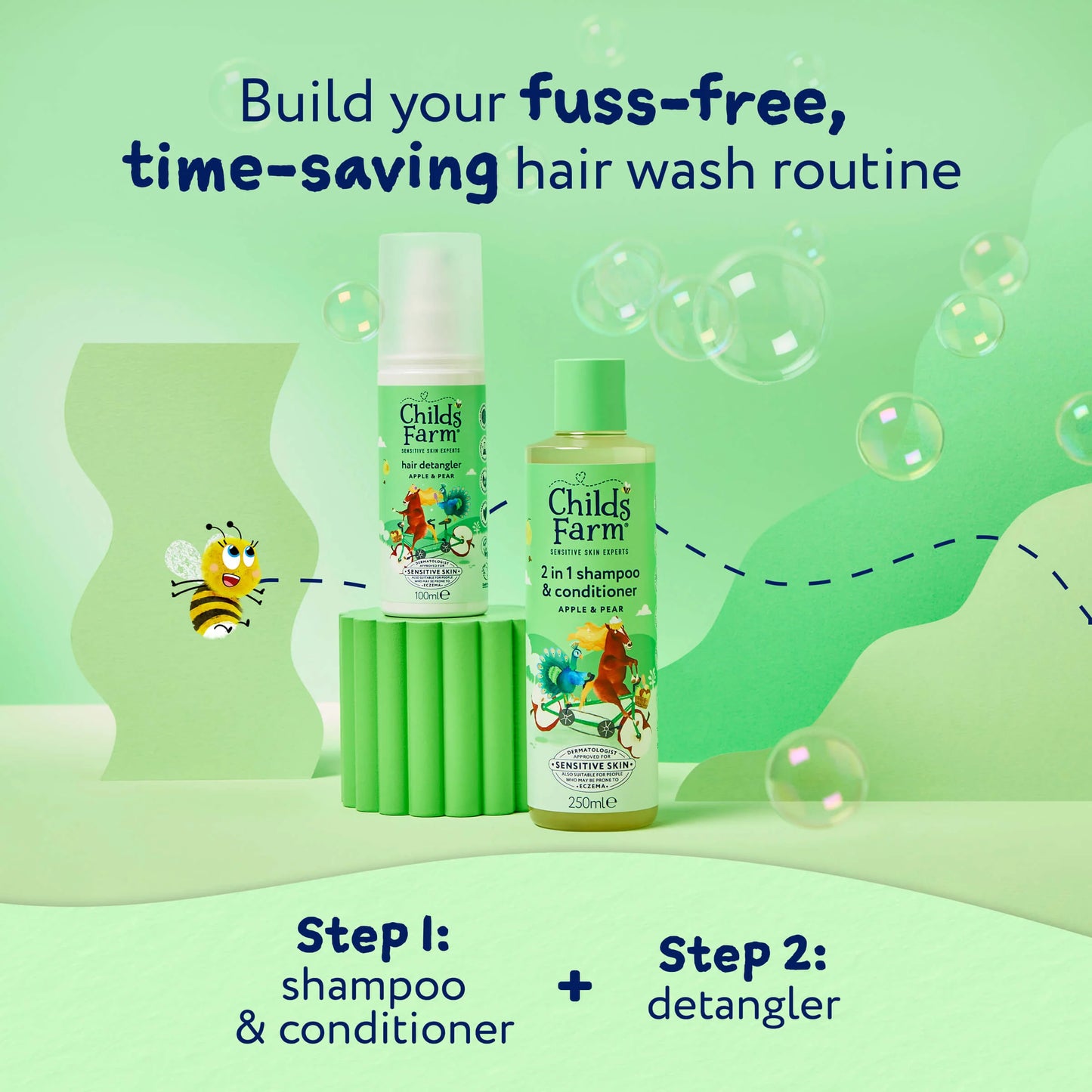 3 in 1 Hair Detangler Spray - Apple & Pear