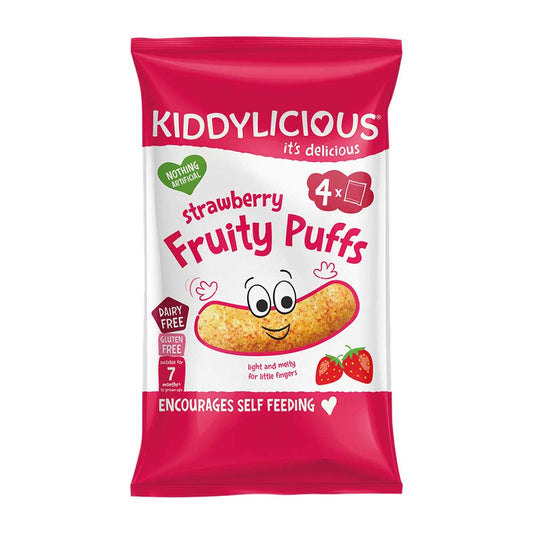 Kiddylicious Fruity Puffs Strawberry Multipack 4x10g