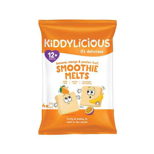 Kiddylicious Smoothie Melts Banana, Mango & Passion Fruit Multipack 4x6g
