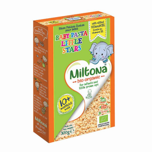 Miltona Organic Baby Pasta Little Stars 10 Months+ 300g