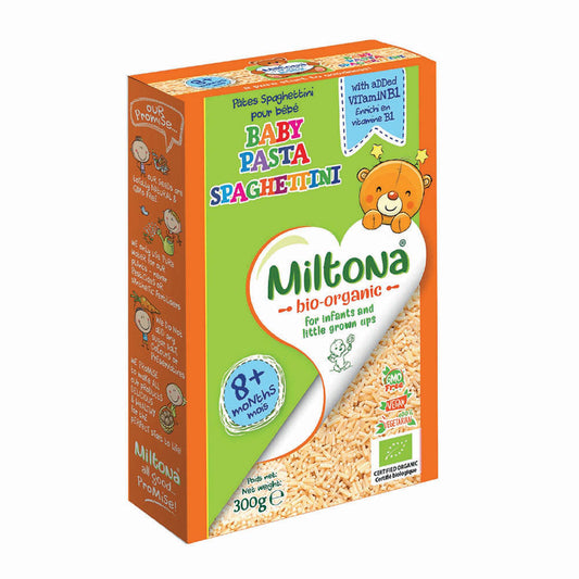 Miltona Organic Baby Pasta Spaghettini 8 Months+ 300g