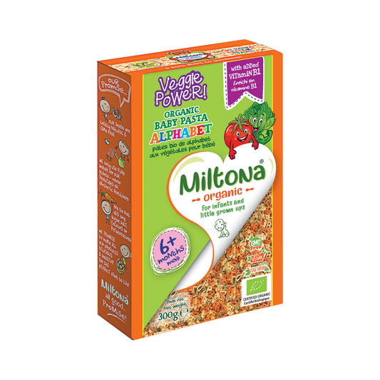 Miltona Organic Baby Pasta Alphabet 6 Months+ 300g