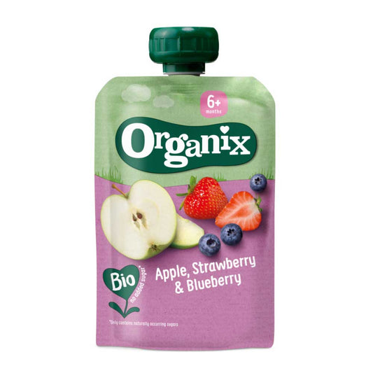 Organix Apple, Strawberry and Blueberry 100g