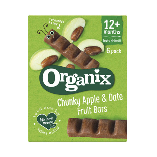 Organix Chunky Apple & Date Fruit Bars 6x17g