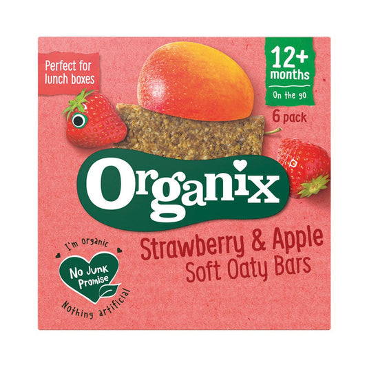 Organix Soft Oaty Bars Strawberry & Apple 6x30g