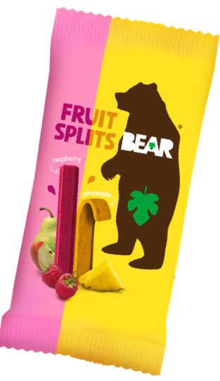 Bear Raspberry and Pineapple Fruit Splits