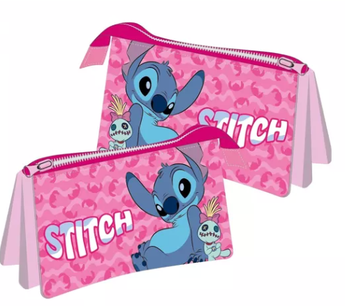 Stitch Triple Pocket Pencil Case