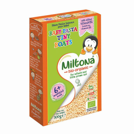 Miltona Organic Baby Pasta Tiny Boats 6 Months+ 300g