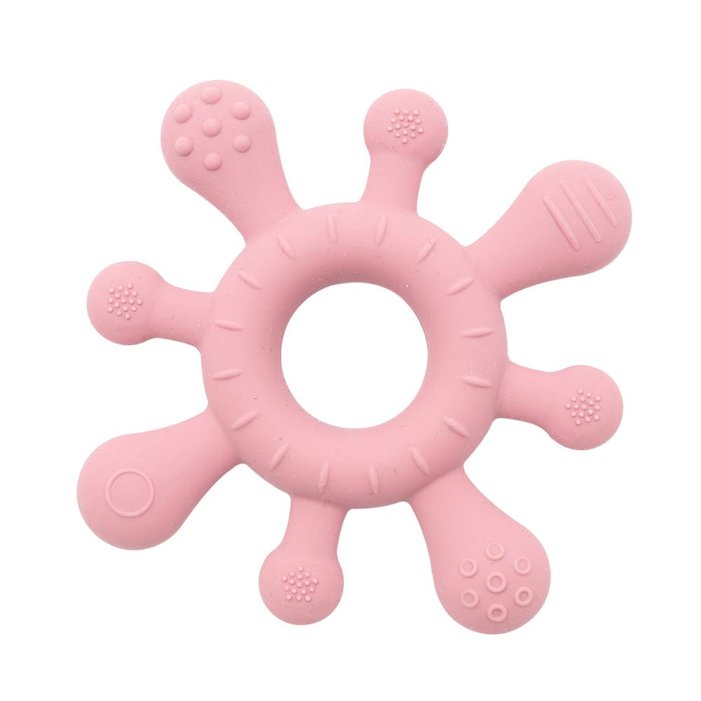TEETHING PAD WITH SILICONE TEXTURES: Pink