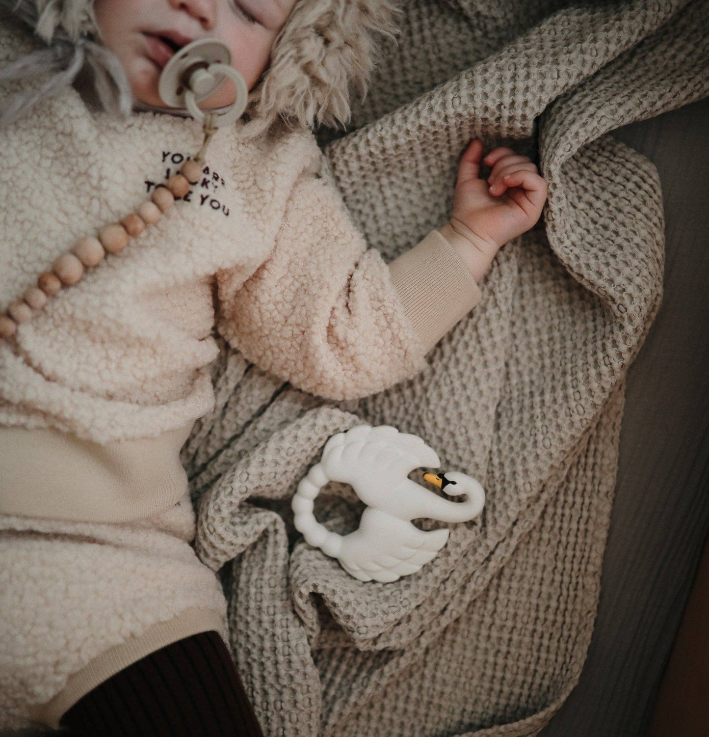 Natural rubber Teether Swan